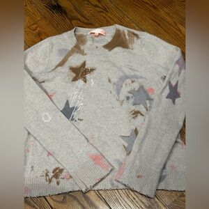 Lisa Todd Starry Gray and Pink Sweater